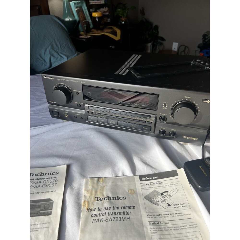 Vintage Technics SA-GX670 Stereo Receiver With Remote Manuals